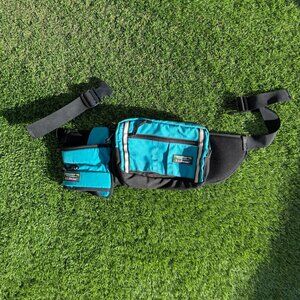 LL Bean Fanny Pack With Bottle Holder - Teal & Black - Adjustable‎ Belt